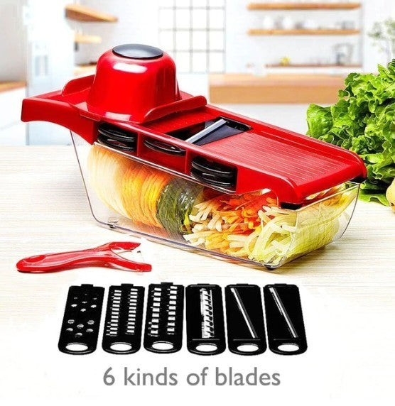 Stainless Steel Vegetable Slicer Set with 4 sharp Blades Multi-Purpose ☌