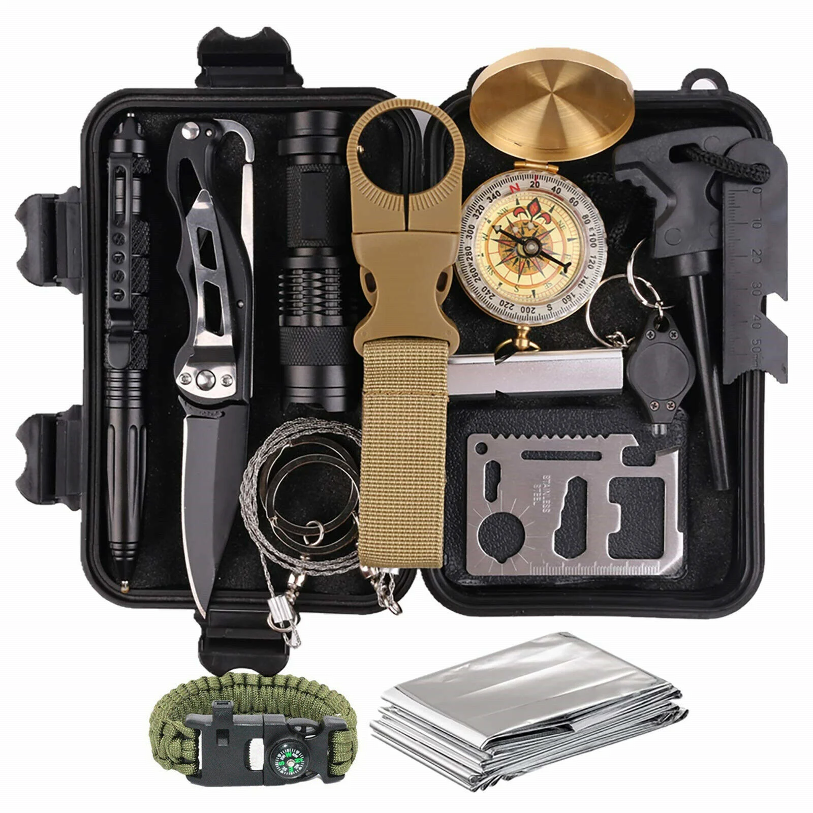 14 in 1 Outdoor Emergency Survival Gear Kit – Cifer